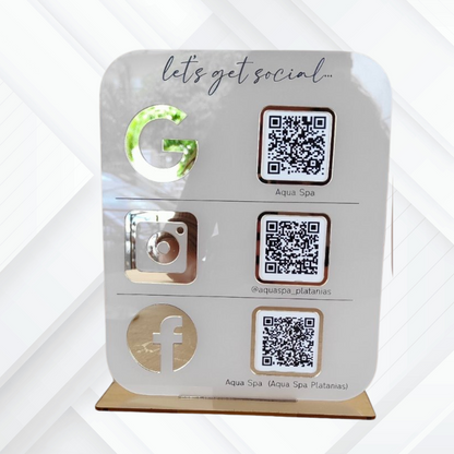 Premium NFC Stand Διπλό QR/NFC